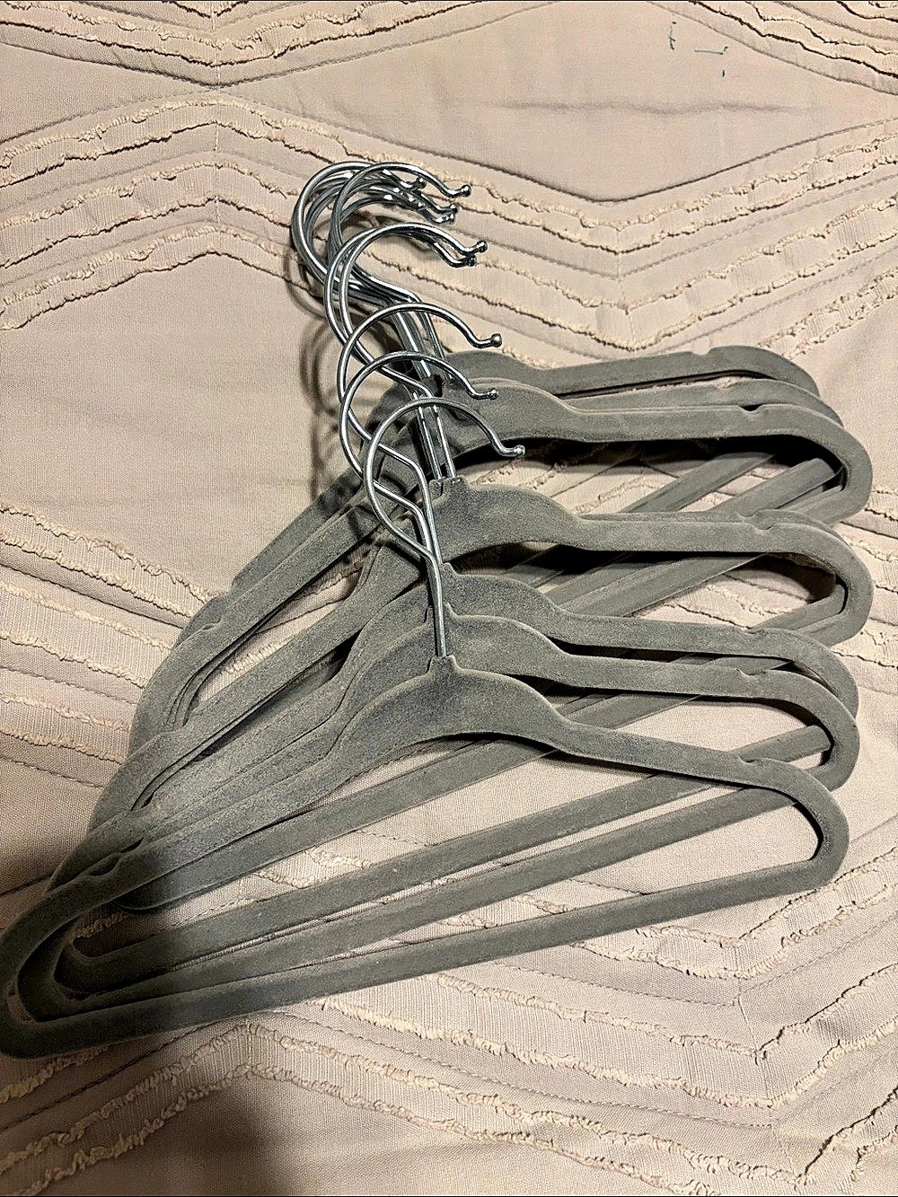 Gray Velvet Baby/Toddler Clothes Hangers Set (12)